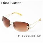 Dina Butter サングラス 101-2／ダークブラウン×ゴールド