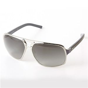 D&G サングラス 6050-323/8G ライトスモークグラデーション×シルバー&ネイビーチェック