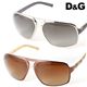 D&G サングラス 6050-323/8G ライトスモークグラデーション×シルバー＆ネイビーチェック