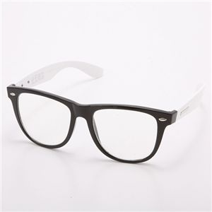 豊天商店 ダテメガネ BS-1671/ホワイト(大)