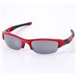 OAKLEY(オークリー) 「FLAK JACKET」 ユニセックスサングラス FLAK JACKET-LIP STICK RED/BK／ブラック×レッド