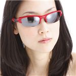 OAKLEY(オークリー) 「FLAK JACKET」 ユニセックスサングラス FLAK JACKET-LIP STICK RED/BK／ブラック×レッド