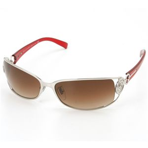 Bvlgari(ブルガリ) サングラス 6003BA-102/13/ブラウングラデーション×シルバー&ダークレッド