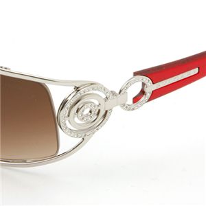 Bvlgari(ブルガリ) サングラス 6003BA-102/13/ブラウングラデーション×シルバー&ダークレッド