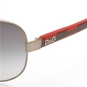 D&G(ディー・アンド・ジー) サングラス 6053-328/8G ライトグレーグラデーション×シルバー&レッドチェック