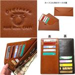 オルディナーレ×オーソニア イタリアンレザー カードウォレット ライトブラウン