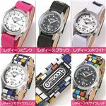 OUTDOOR メンズ/レディース デザインウォッチ（バッグ付き） レディースモザイクレッド