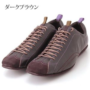 Turmeric Rax　パープルステッチ　ロングノーズオールレザーシューズ　　1993  ダークブラウン 25.0