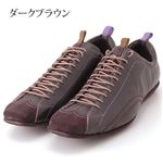 Turmeric Rax　パープルステッチ　ロングノーズオールレザーシューズ　　1993  ダークブラウン 27.5