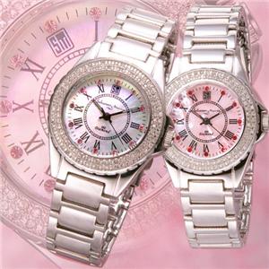 Salvatore Marra 天然ダイヤモンド100石ウォッチ SM6501 ホワイトシェル