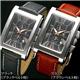 Salvatore Marra クロノグラフ レザーウォッチ SM7009 ブラック