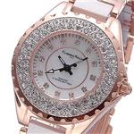 【200本限定モデル】FLORENCE KELLY 1Pダイヤ パヴェ ピンクゴールドウォッチ FLK-800PG-S