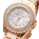 Salvatore Marra セラミック ダイヤ12P ブレスウォッチ SM-7031PG