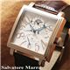 Salvatore Marra(サルバトーレマーラ) トリプルジャンピングセコンド レザーウォッチ SM-8002 ピンクゴールド