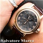 Salvatore Marra(サルバトーレマーラ) トリプルジャンピングセコンド レザーウォッチ SM-8001 シャンパン×ピンクゴールド