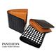 PANTHEON（パンテオン） 編みこみメッシュ短財布 ブラック