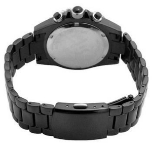 DANIEL MULLER(ダニエルミュラー) メンズウォッチ クロノグラフ ブラックイオンプレーティング DM-1002 ホワイト カレンダー日付表示付き