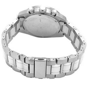 DANIEL MULLER(ダニエルミュラー) メンズウォッチ クロノグラフ ステンレス&ホワイトセラミック DM-1003 カレンダー日付表示付き