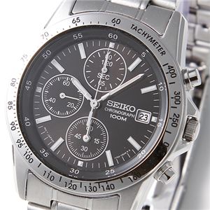 SEIKO(セイコー) 逆輸入 クロノグラフ メンズウォッチ SND367PC ブラック