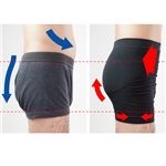 メンズスリムシェイプパンツ レギュラー【ブラック・グレー各2枚、計4枚セット】 M