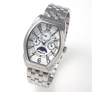 Regalo マルチファンクション サン&ムーン メンズブレスウォッチ RG6004-02/ホワイト(ブルー針)