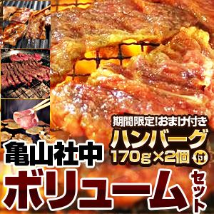 【2012年2月29日まで ハンバーグ2個おまけ付き】亀山社中 焼肉ボリュームセット 4kg
