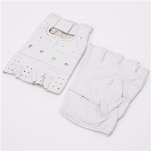 ドライビングレザーグローブ ホワイト Mサイズ