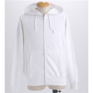 スウェットフルジップパーカー ホワイト Sサイズサイズ