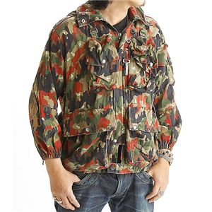 スイス軍放出アルペンカモマウンテンジャケットデットストック カモフラージュ M