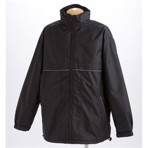 夜道も反射リフレクター付き!中綿キルトコート ブラック F(L)サイズ