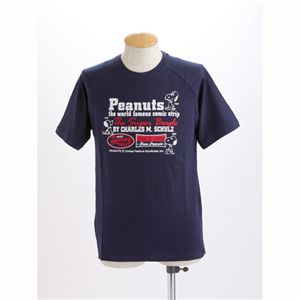 PEANUTS スヌーピー半袖ヴィンテージプリントTシャツ B柄 ネイビー Lサイズ