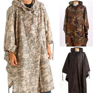 WESTROOPER社 ミリタリーナイロンポンチョ レインコート JE001NN ACUカモ