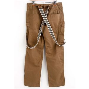 サスペンダー付きペインターパンツ ブラウンベージュXL