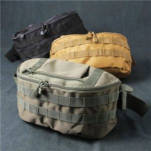 ナイロンキャンパス防水2WAYウエストバッグ BS091YN オリーブ