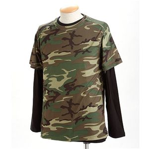 ドライクール ナイスカモフラ半袖Tシャツ&ロングTシャツ2枚 セット ウッドランド XL