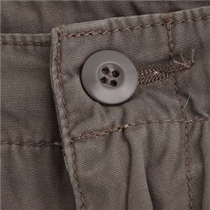 ロールアップコンシールジッパーポケットパンツ グレーブラウン L