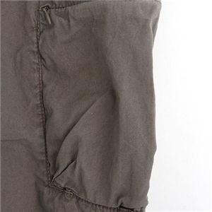 ロールアップコンシールジッパーポケットパンツ グレーブラウン L