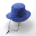 熱中症対策ワイド鍔(ツバ)ワイヤー入りアドベンチャーハット ブルー