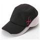 CW-X UVカットドレープCAP ブラック×ピンク