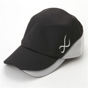 CW-X UVカットドレープCAP ブラック×グレー