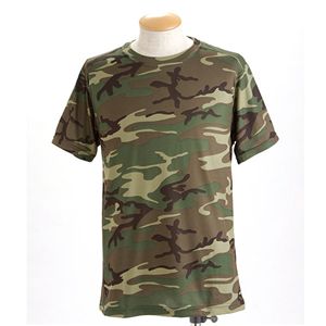ガン汗OK!吸汗速乾カモフラージュTシャツ ウッドランド S