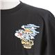 むかしむかし ワンピースコレクション 和柄半袖Tシャツ S-2439/布袋ルフィ 黒
