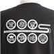 むかしむかし ワンピースコレクション 和柄半袖Tシャツ S-2450/家紋海賊旗 黒