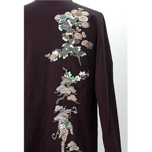 語れる立体和柄ロングTシャツ S-1952/花つくし S