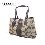 Coach�i�R�[�`�j �V�O�l�`���[ �X�g���C�v �t���[���h �L�����[�I�[���g�[�g�o�b�O F17424�ESKHMA �J�[�L&times;�}�z�K�j