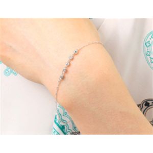 K18WG0.3ctダイヤブレスレット