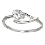 ピンクダイヤモンドアレンジハートリング 11号