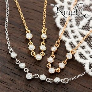 Amelie Monchouchou ディアプリュイ K18ダイヤネックレス ピンクゴールド