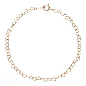 ピンクゴールド ハートブレスレット