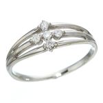 0.1ctダイヤモンドサザンクロスシルバーリング 11号